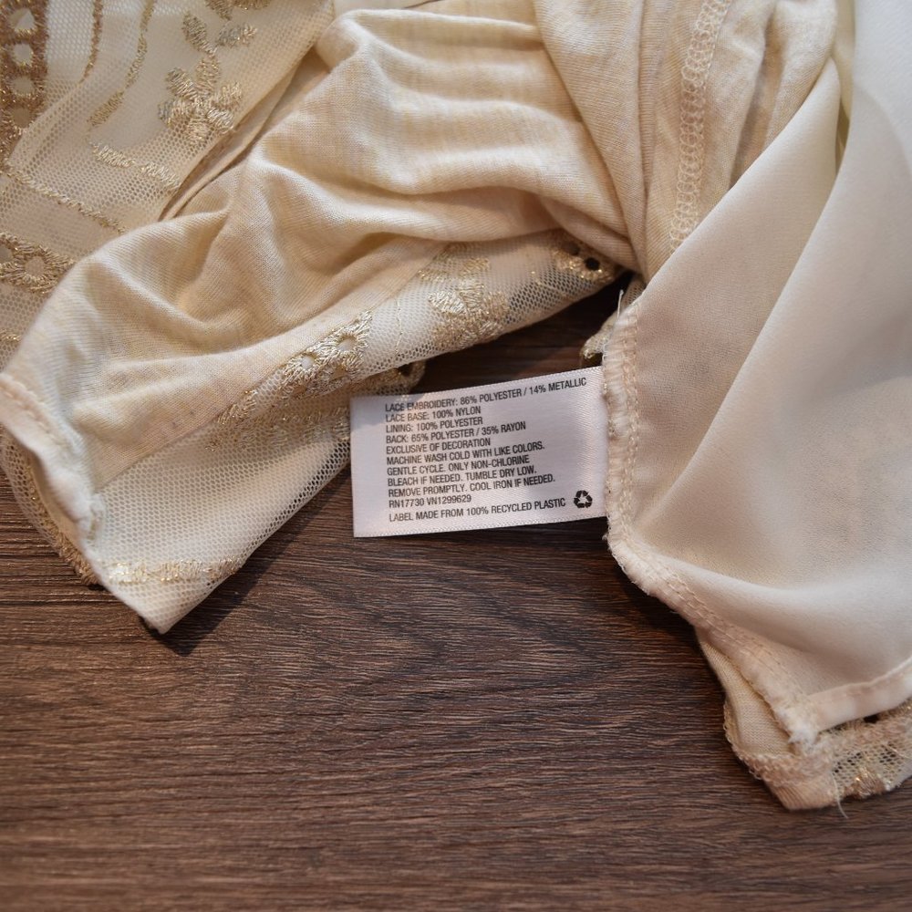 USED Xhilaration Beige Lace Top XL - Picture 7 of 12
